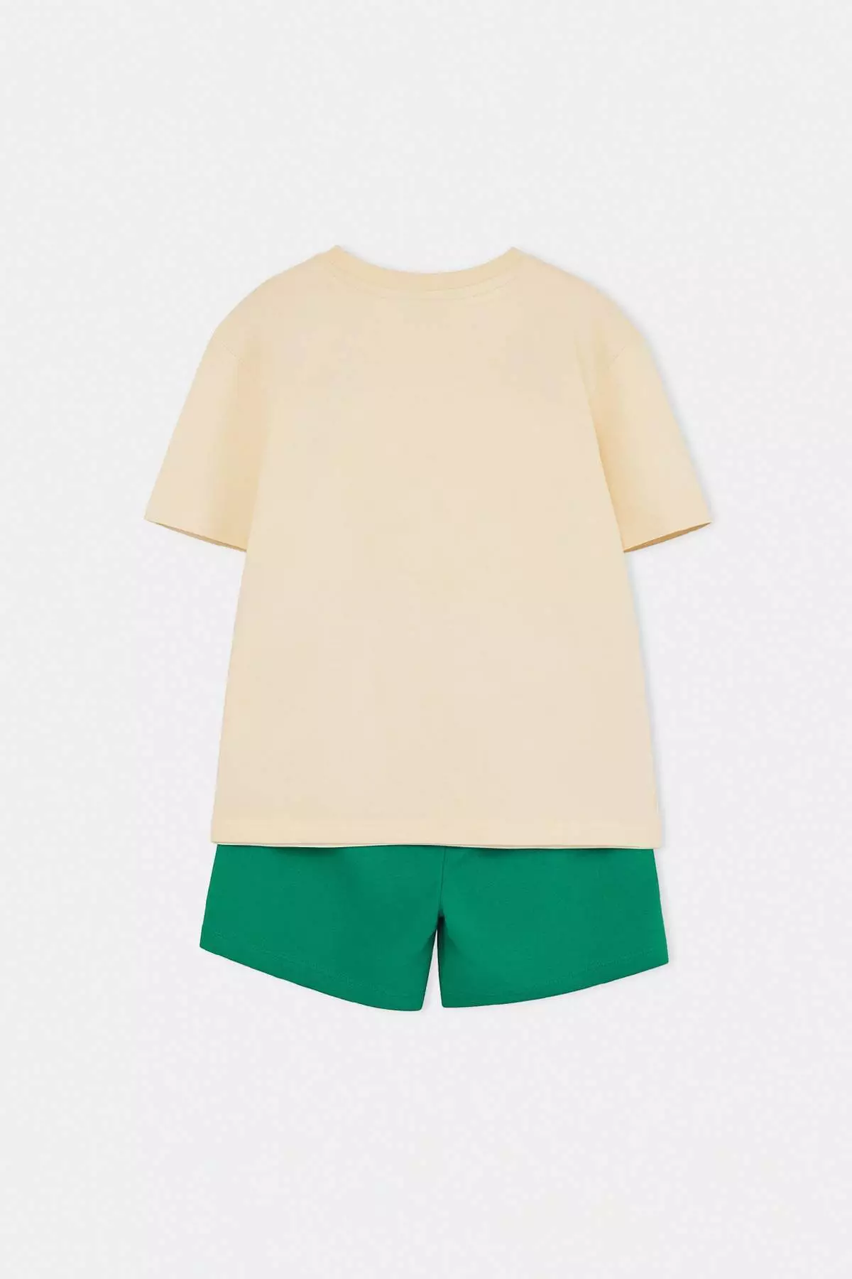 Ecru Plain Knitted Bottom - Top Set Tkdss26Au00071