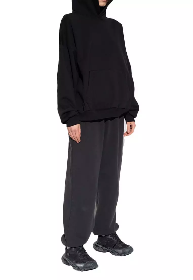 Care Label Medium Fit Hoodie in Black