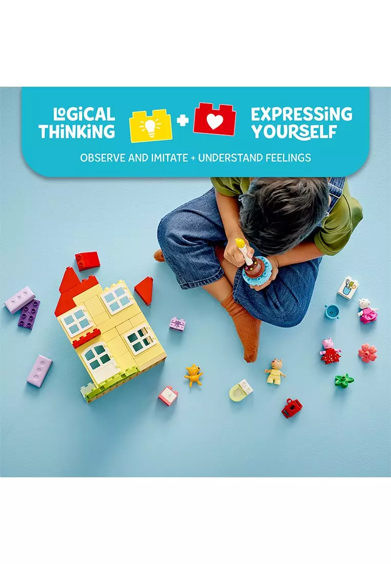 Duplo 10433 Peppa Pig Birthday House, Age 2+, Building Blocks, 2024 (59pcs)