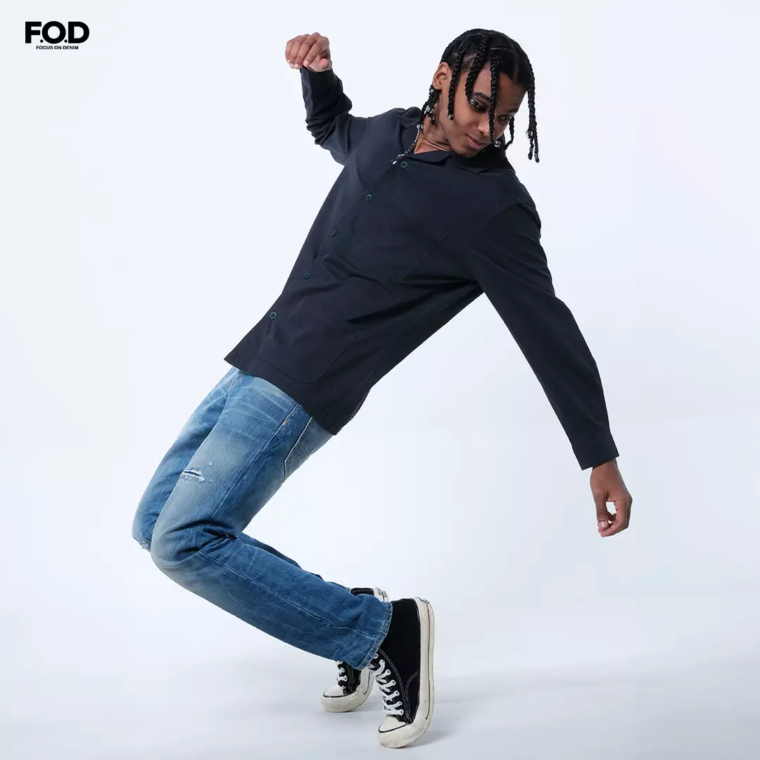 Kemeja Pria Nyo Navy