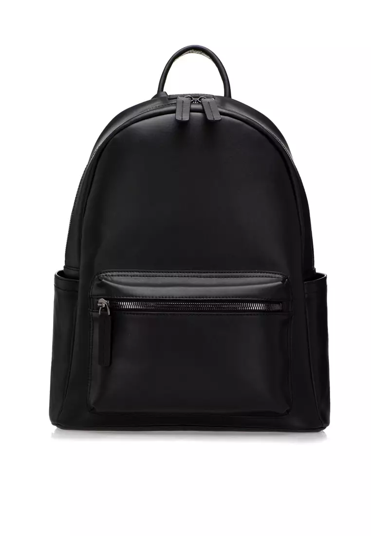 Sleek best sale leather backpack