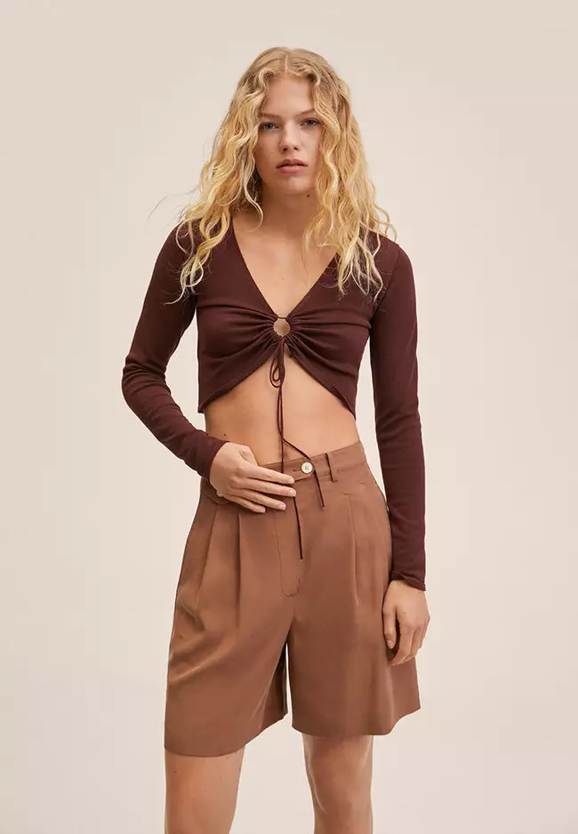 Lyocell Button Shorts