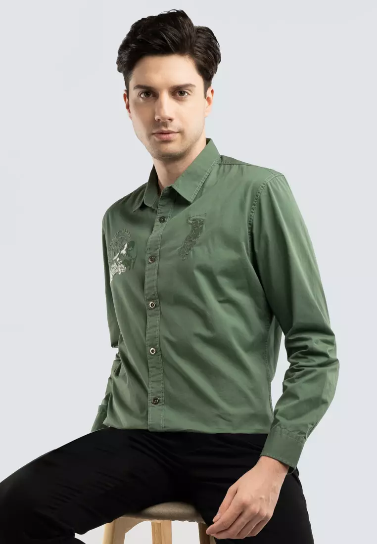 Buy POLO HAUS Men s Pbt Signature Fit Long Sleeve Shirt 2024