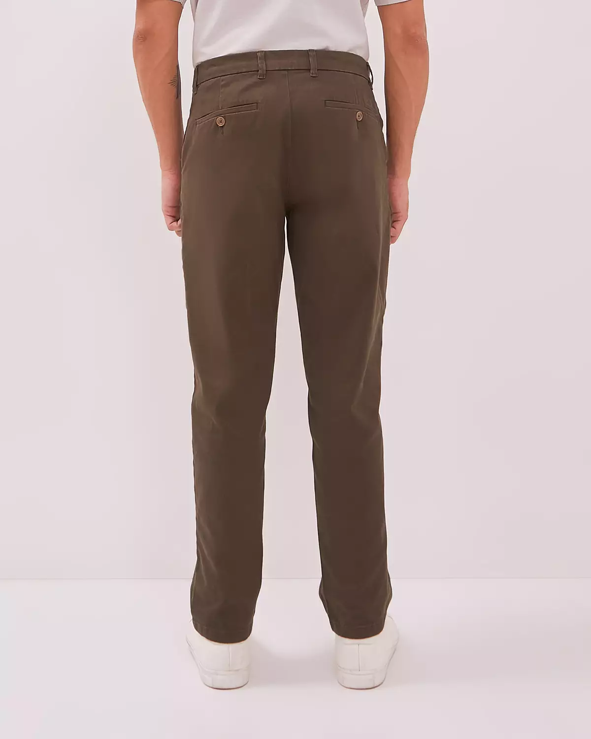 MEN'S GREEN CHINOS TROUSERS