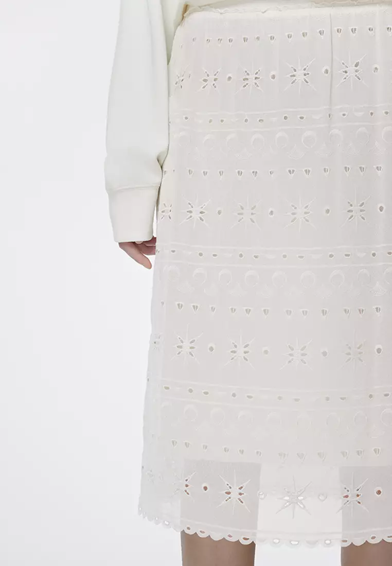 Women's Lace Insert Skirt