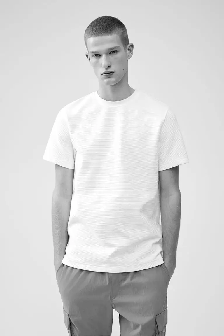 Regular Fit Ribbed T-shirt