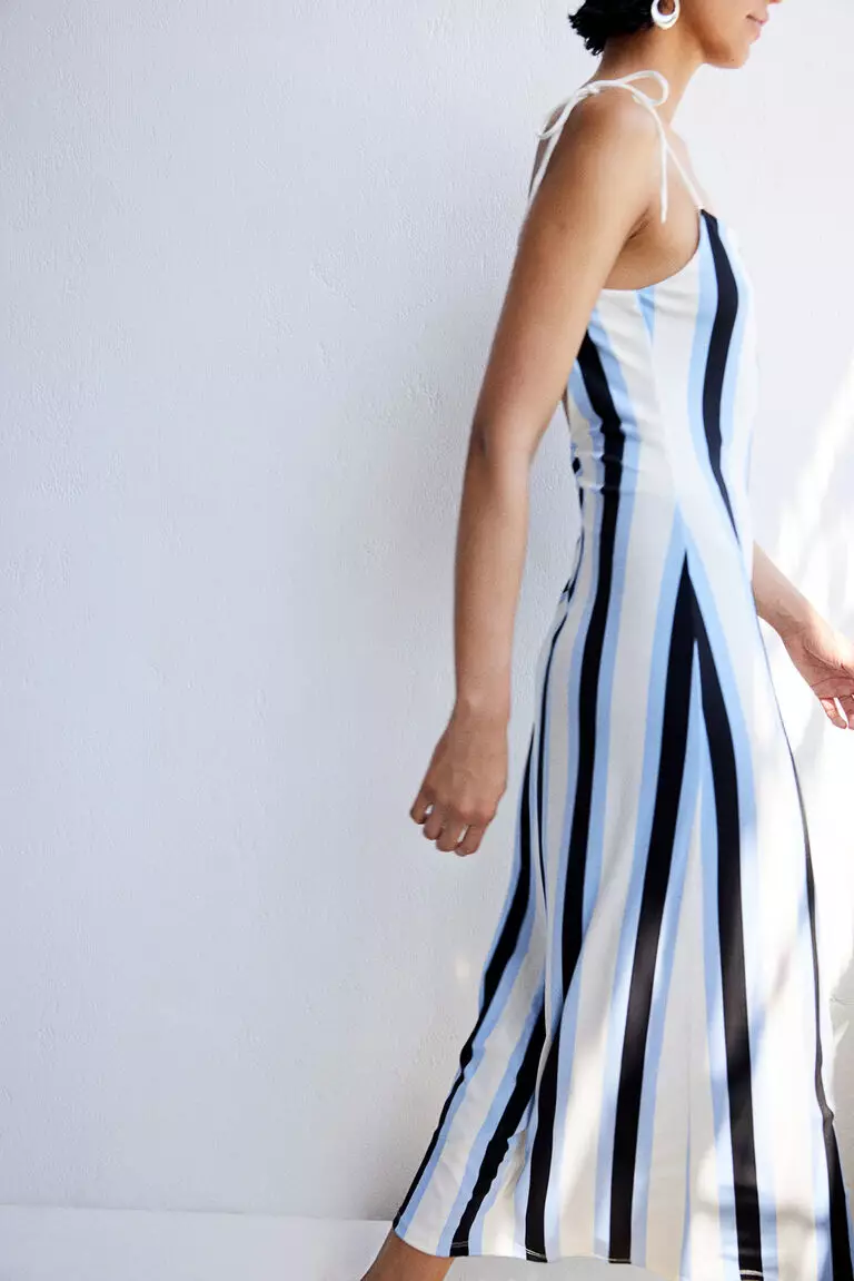 Tie-strap midi dress