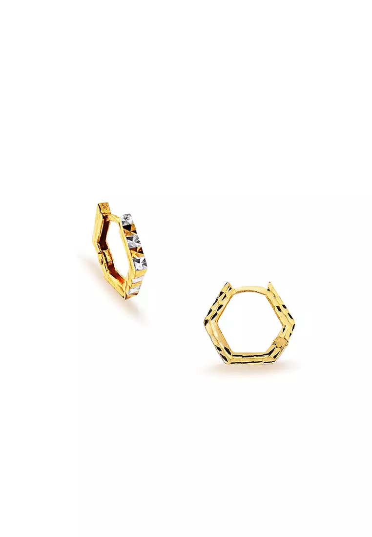 375/9K Gold Earrings S254 (S Size)