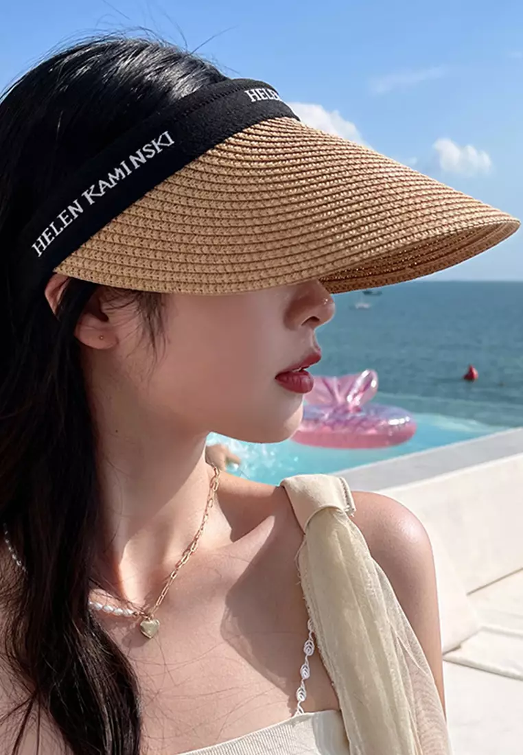 Sunscreen Sunshade Empty Top Woven Straw  Hat Cap A22062401KIBK