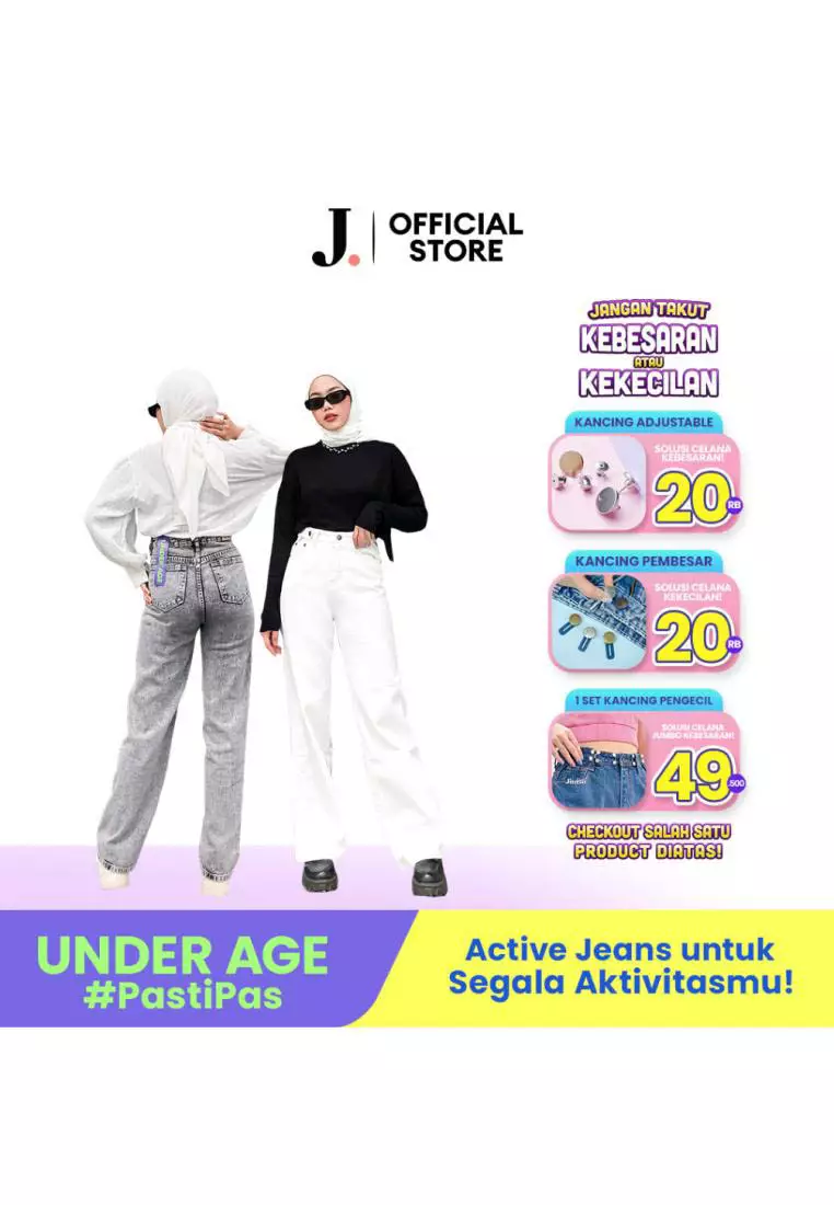 Highwaist Adjustable Baggy Jeans 441 UNDER AGE