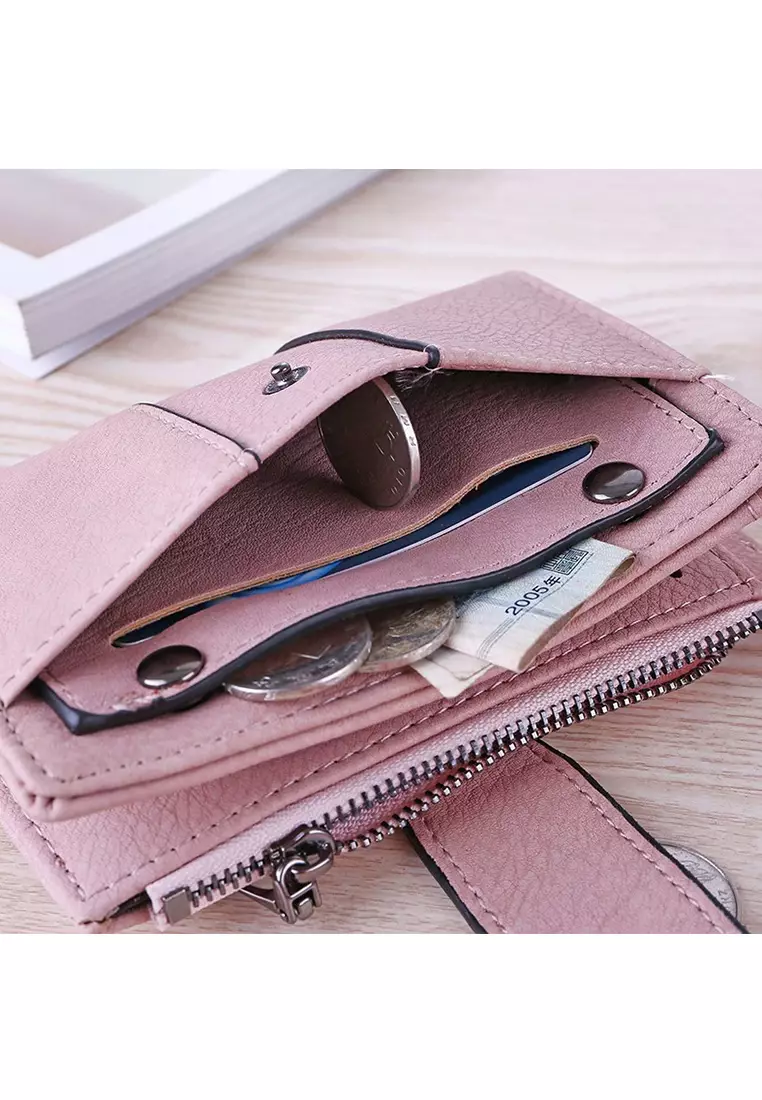 Vedlyn Marry Dompet Lipat wanita ukuran sedang model terbaru - Black