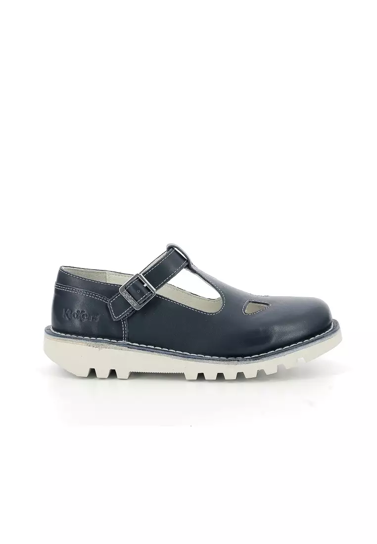 Discount on Kickers  shoes - SKU: Kick Mary Jane Navy Women Leather Shoes