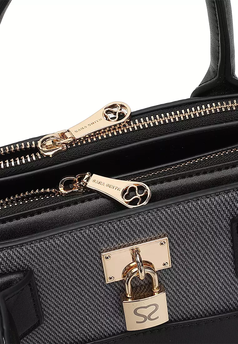 Women's Top Handle Bag / Sling Bag / Crossbody Bag / Shoulder Bag (Tas Tangan Wanita / Tas Selempang Wanita / Tas Bahu Wanita) - Hitam