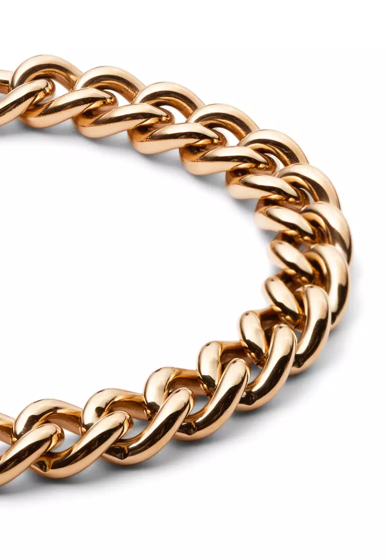 Chunky Chain Bracelet Rose Gold - Unisex Bracelet for women and men stainless steel Bracelet DW Official Authentic Original gelang tangan perempuan lelaki DW