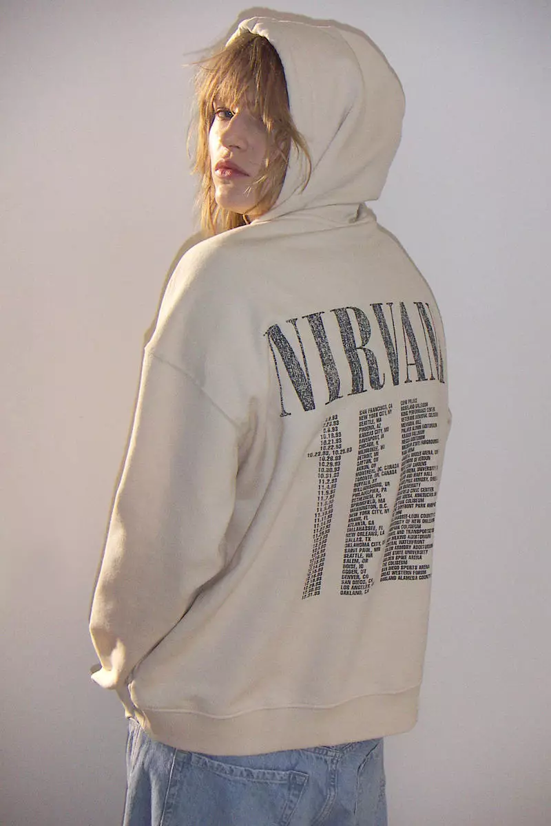 Motif-front hoodie