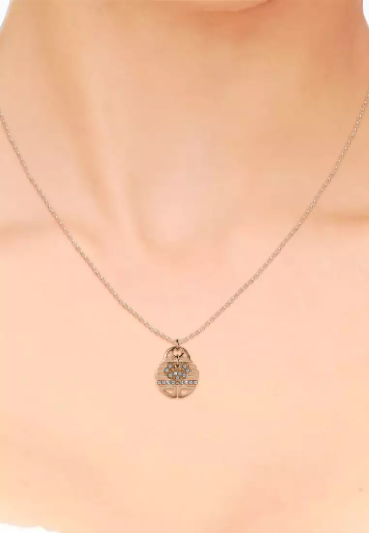 Happiness Pendant RG - Kalung Crystal Swarovski by Her Jewellery