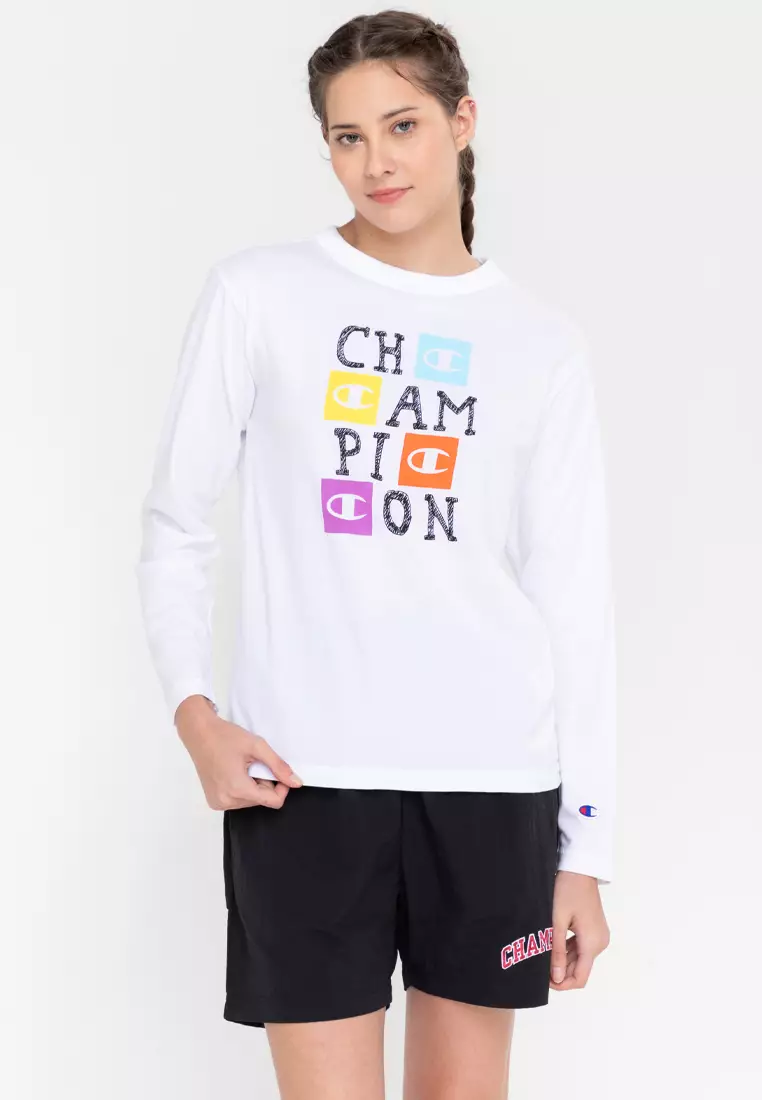 Champion cotton long top sleeve t-shirt