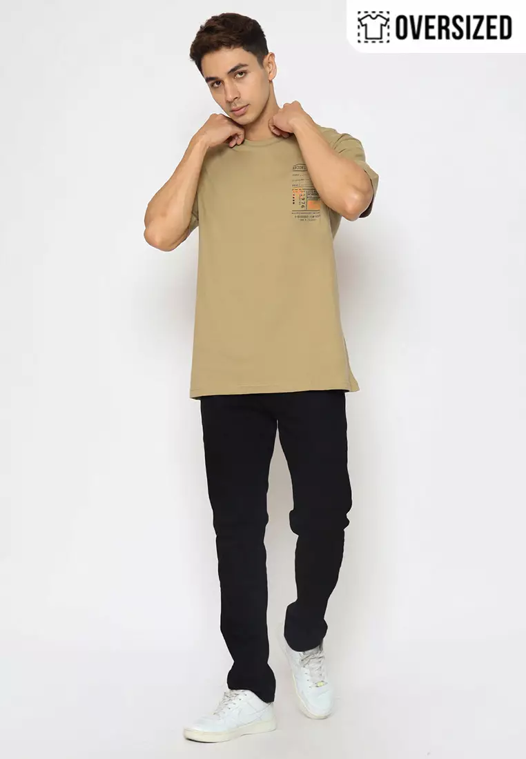 RBJ T-Shirt Cotton Oversized Pria 2079230281