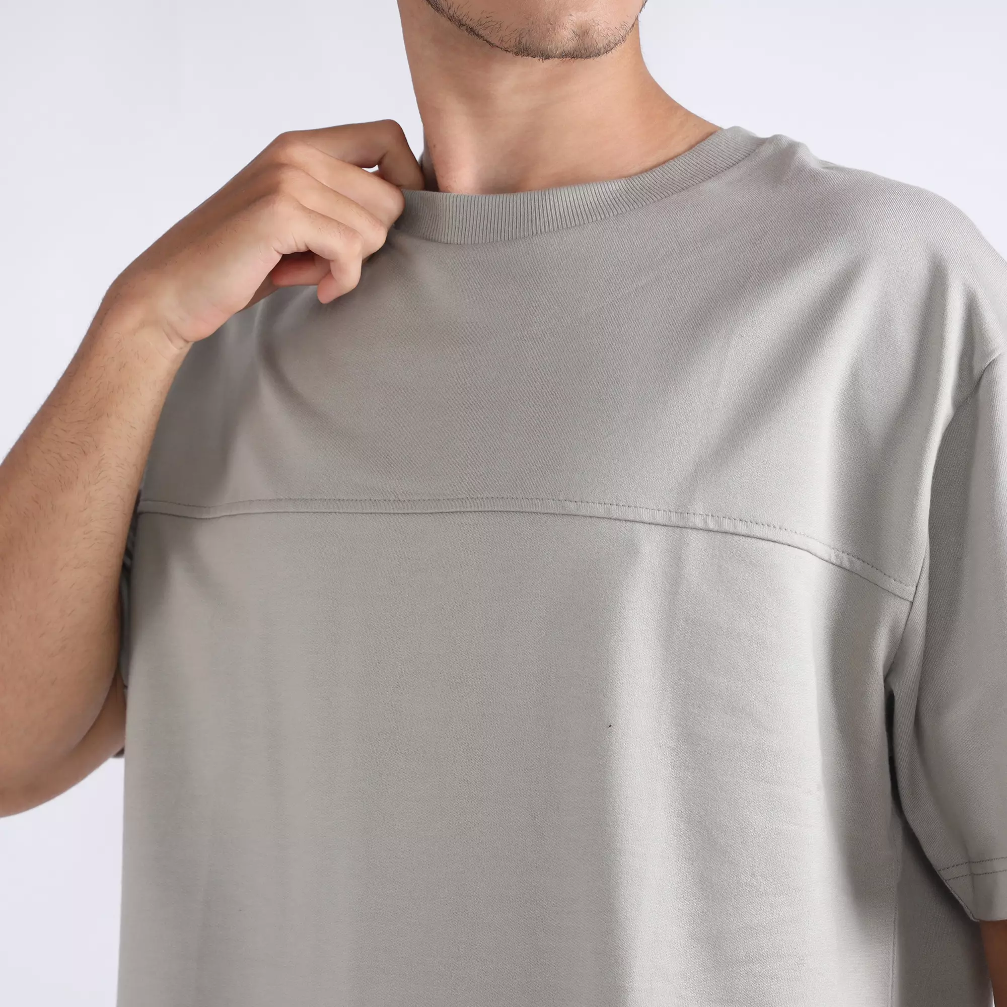 FACILITY by LARUSSO - Daze Boxy Tee - Ghost Gray