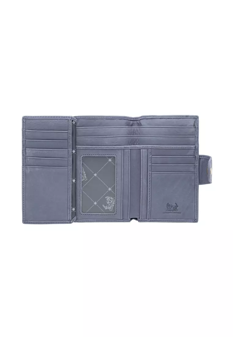 LancasterPolo Top Grain Cow Leather Unisex Bifold Medium Wallet with Snap Closure PWB 20872