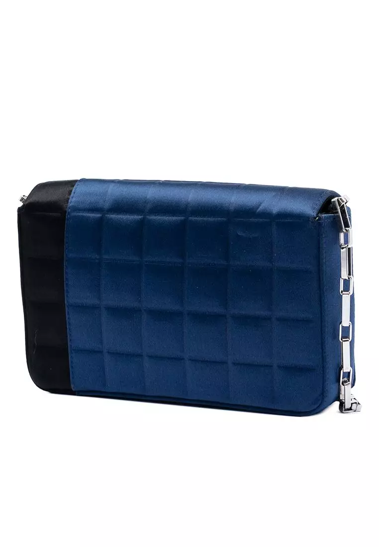 Pre-Loved Chanel Mini Chocolate Bar Satin Shoulder Bag