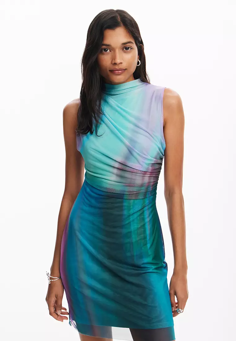 Desigual Woman Tulle dress with gradient effect.