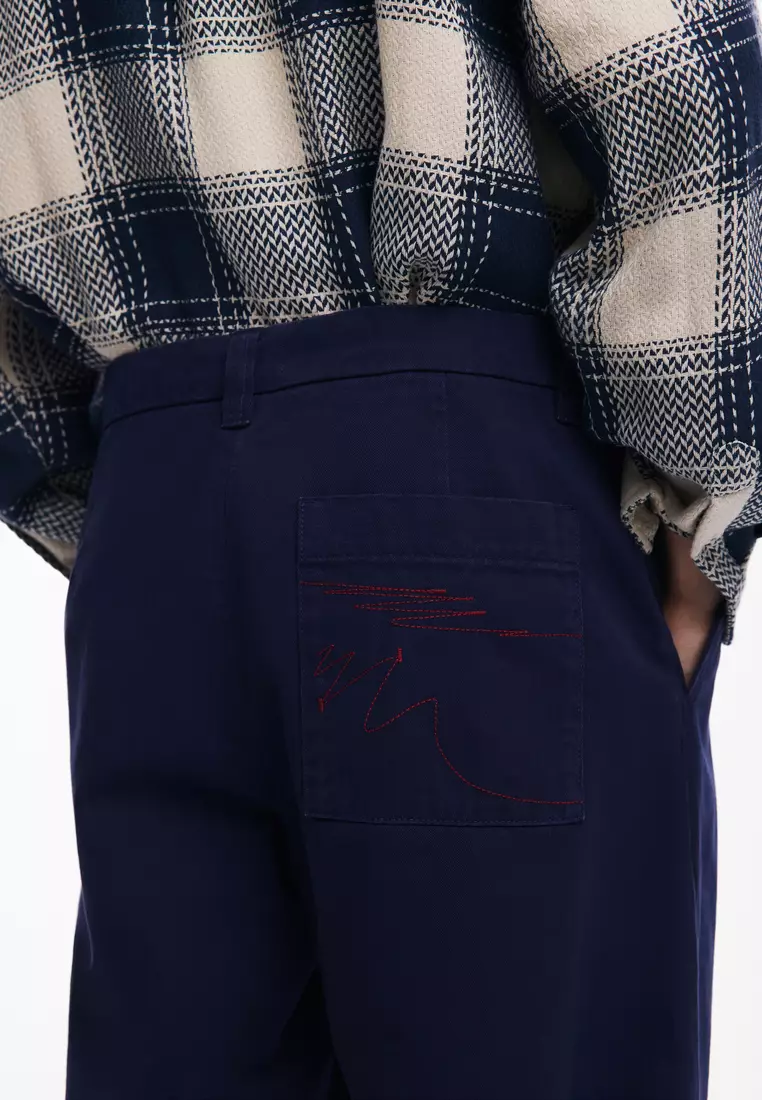 Structured straight pants