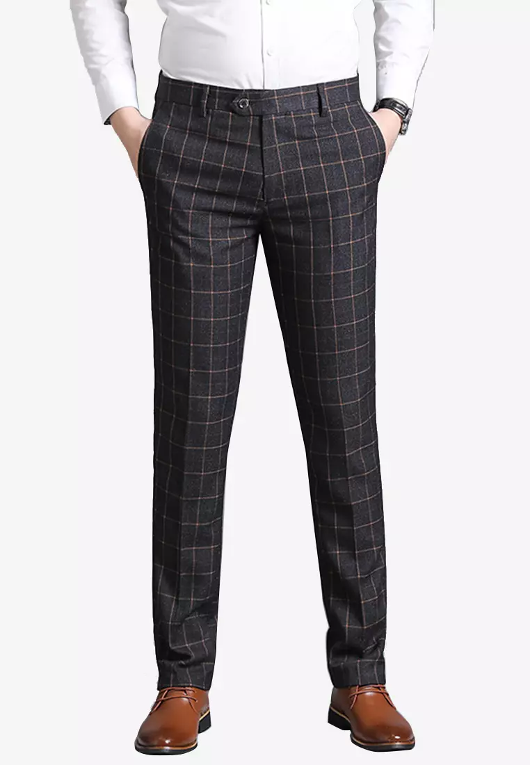 Checked pants hot sale for men