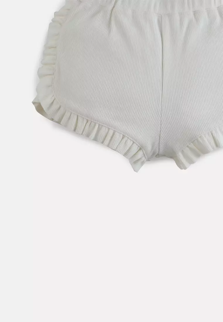Buy Gingersnaps Baby Girls Ribbed Shorts With Frills 2023 Online