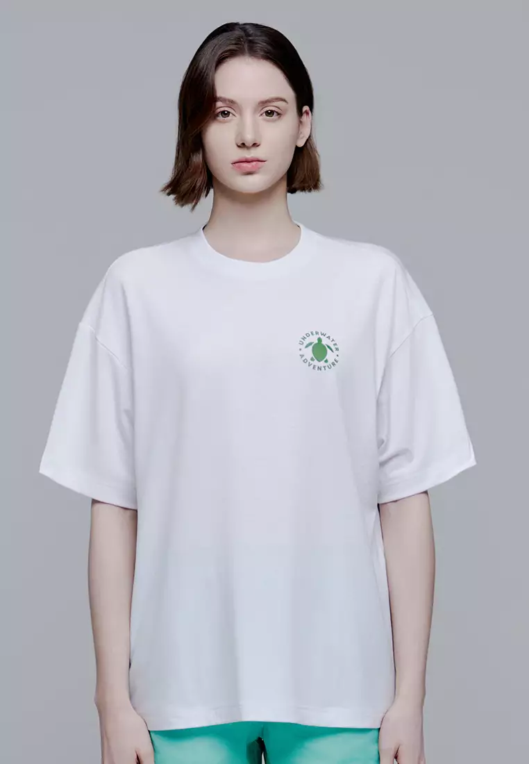 網上選購National Geographic 男女同款Drysil圖案短袖T恤2025