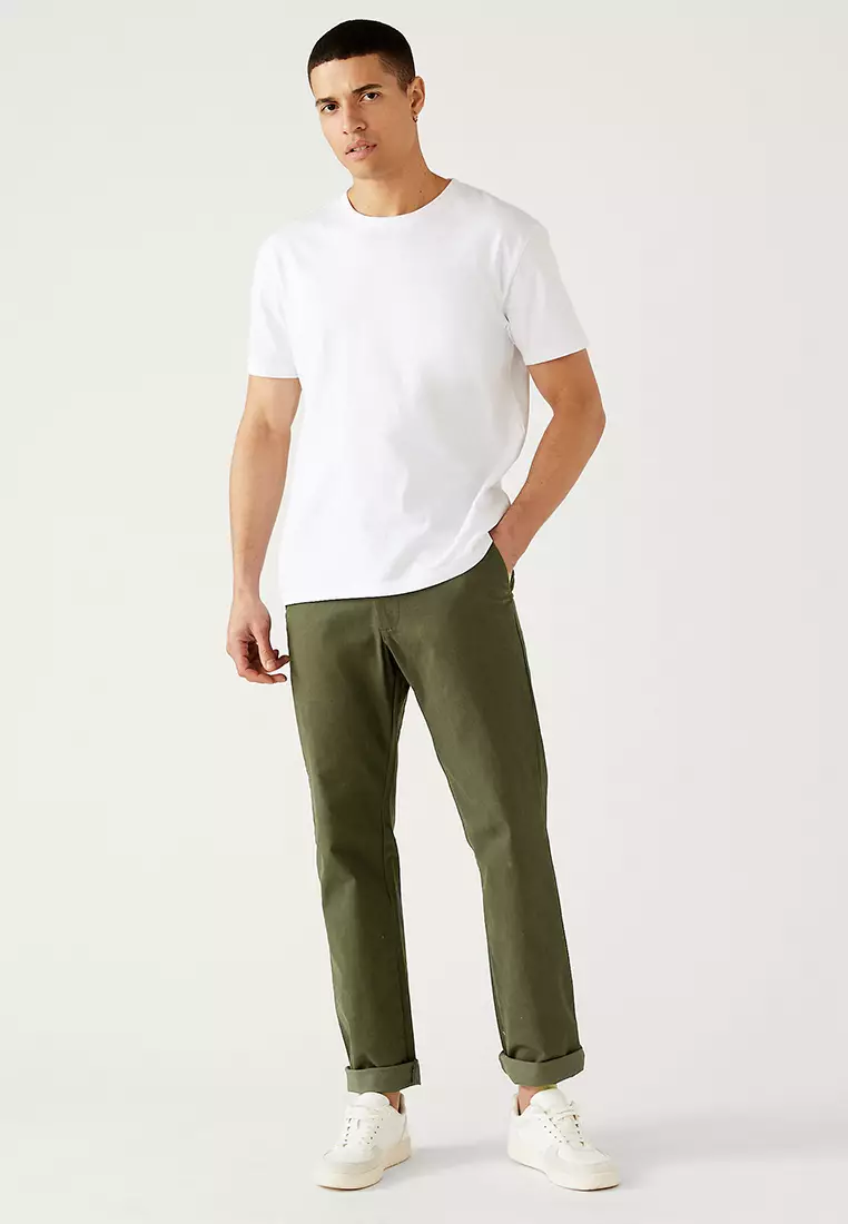 Jual Marks & Spencer Regular Fit Stretch Chinos Original 2024 | ZALORA ...