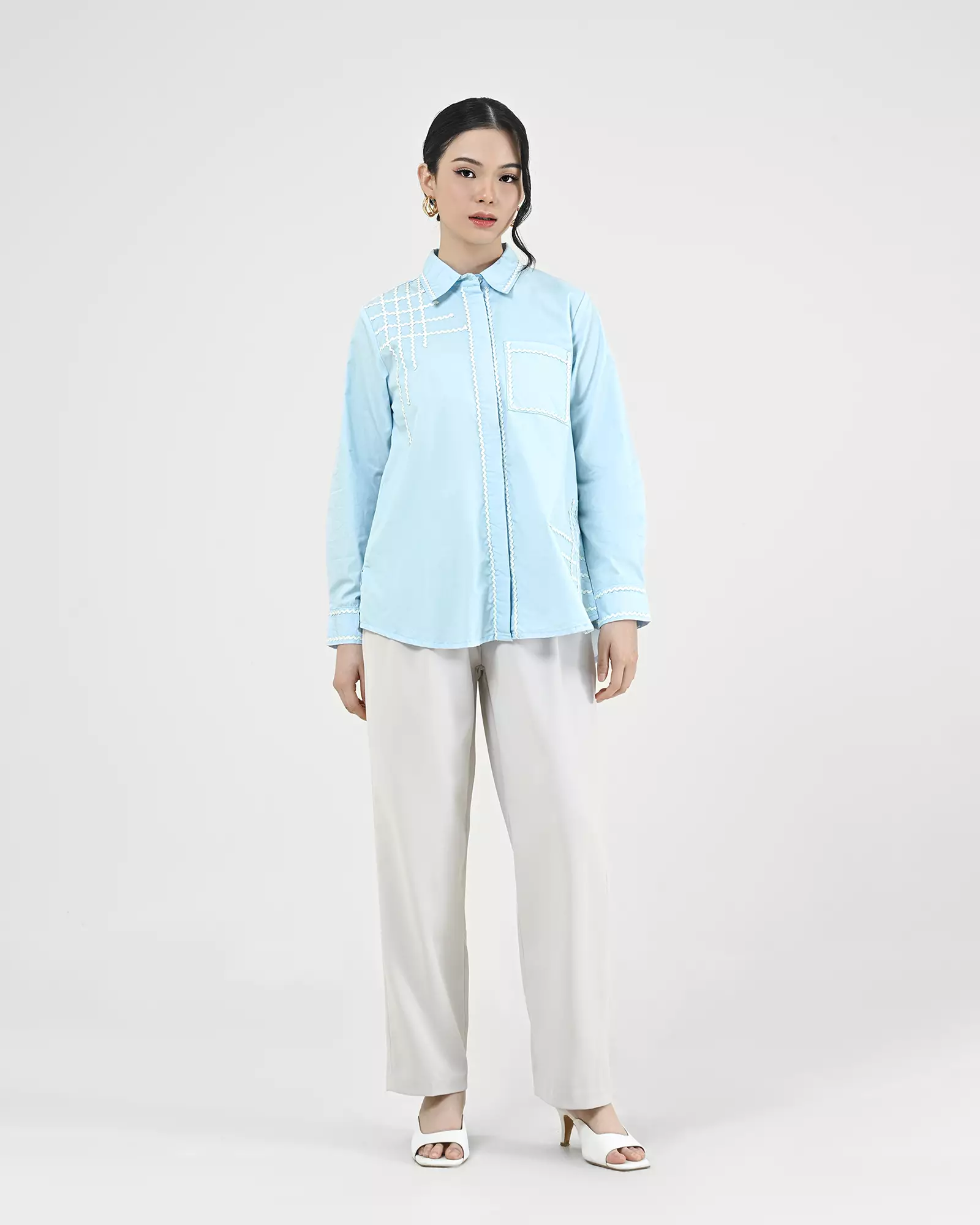 Geulis.id TISTEL SHIRT - Baby Blue