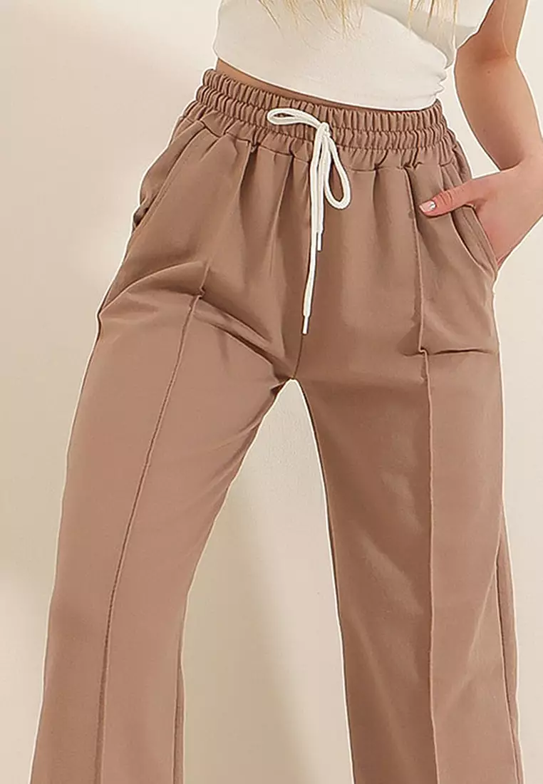 High Waist Elastic Pants