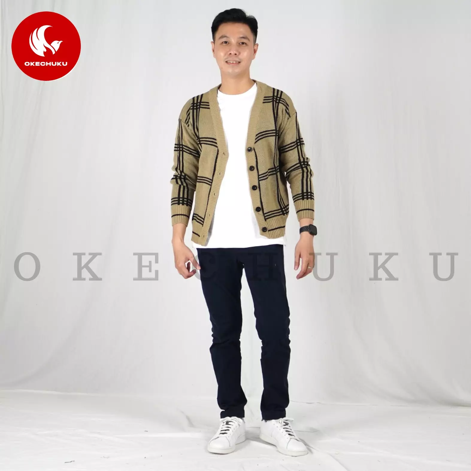  CARDIGAN MINGYU Outer Outwear Cardi Korea Kardigan - Mocca