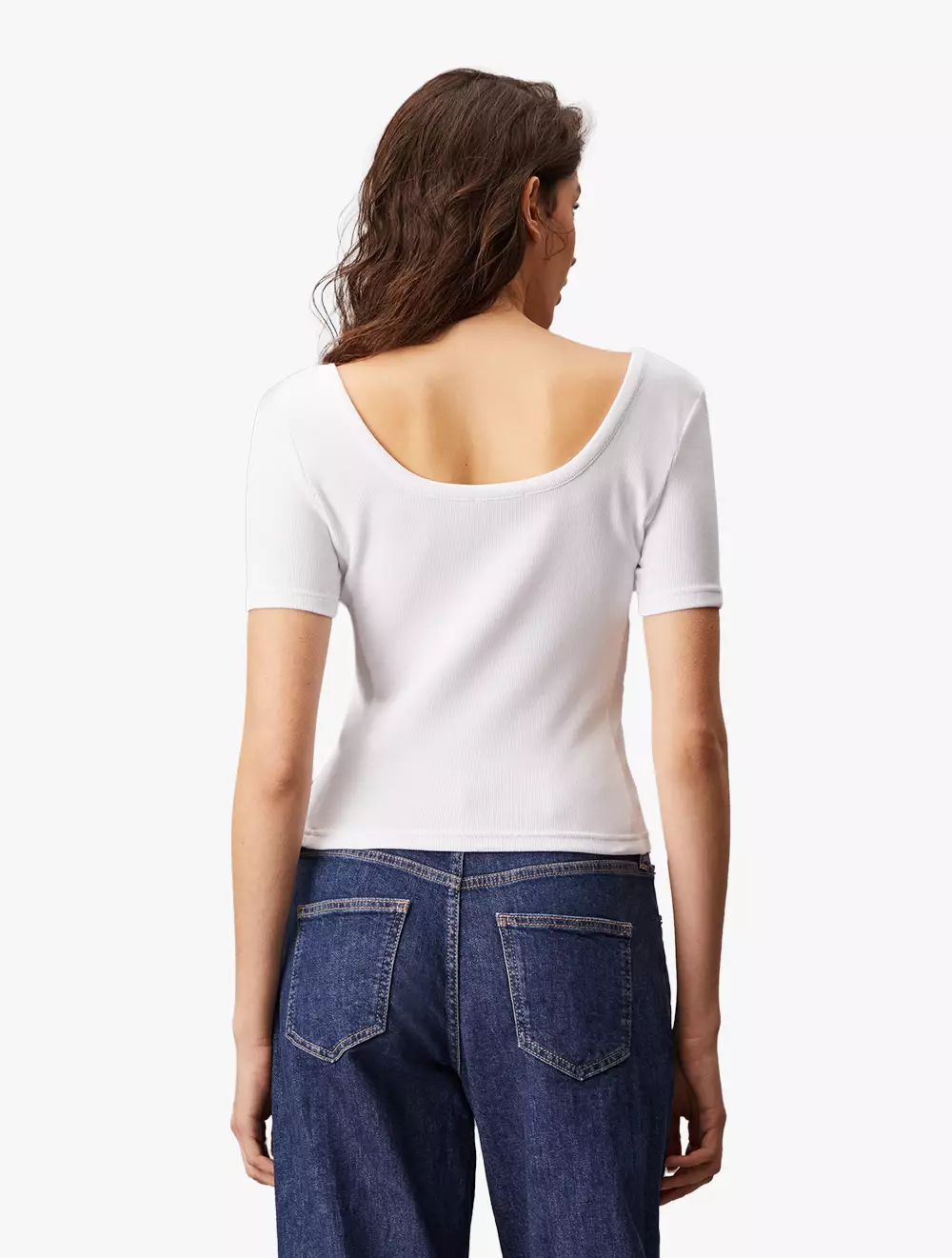 Calvin Klein - Casual Scoop Neck Rib Knit Tee