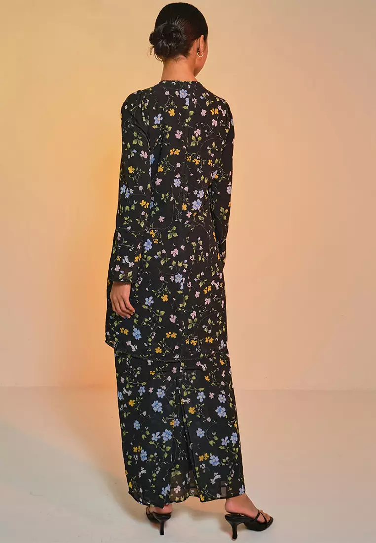Bulanara Blouse & Skirt - Black Spring