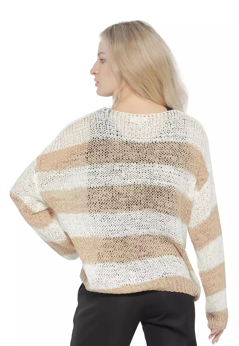 Khaki Oversized Knitted Top