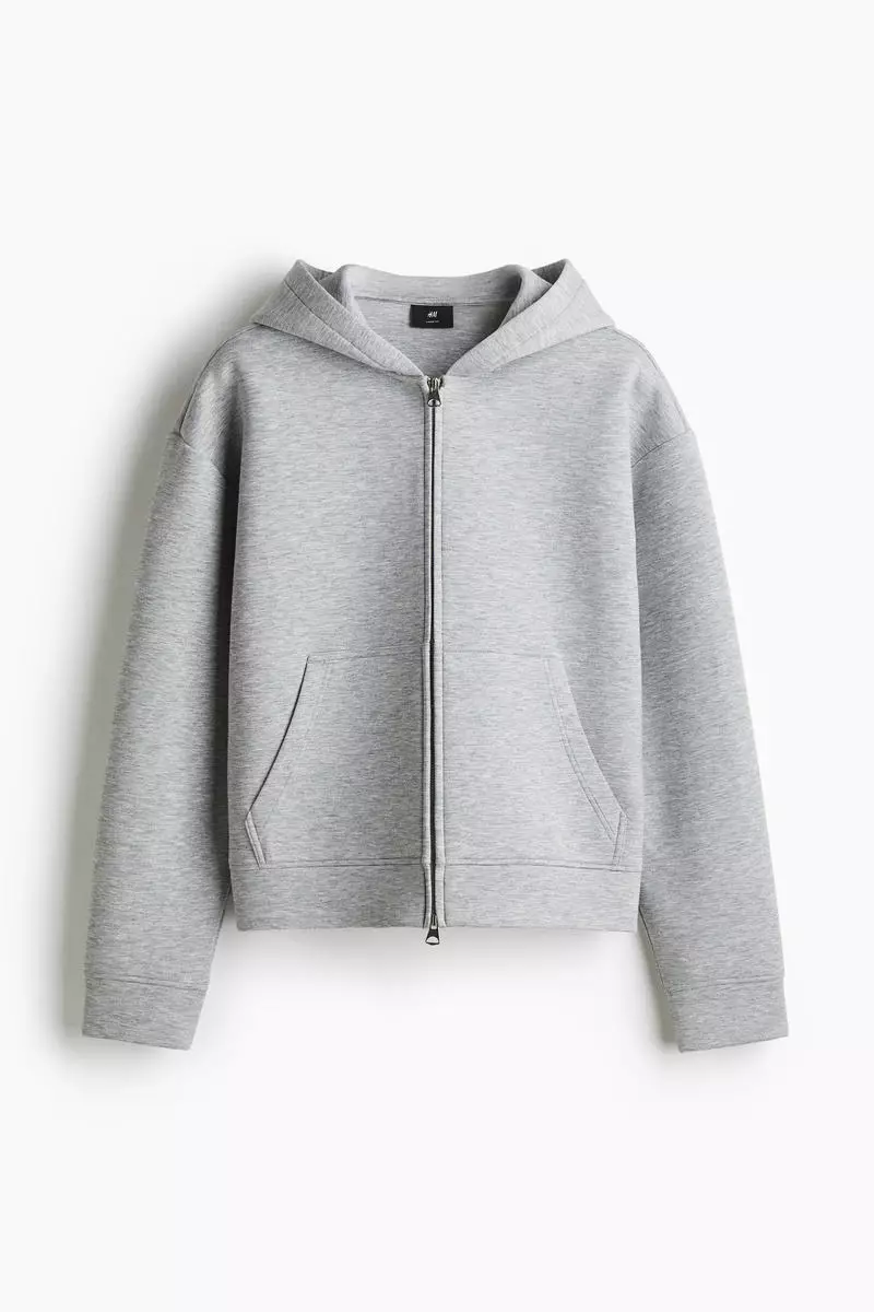 Loose Fit Scuba Zip-through hoodie