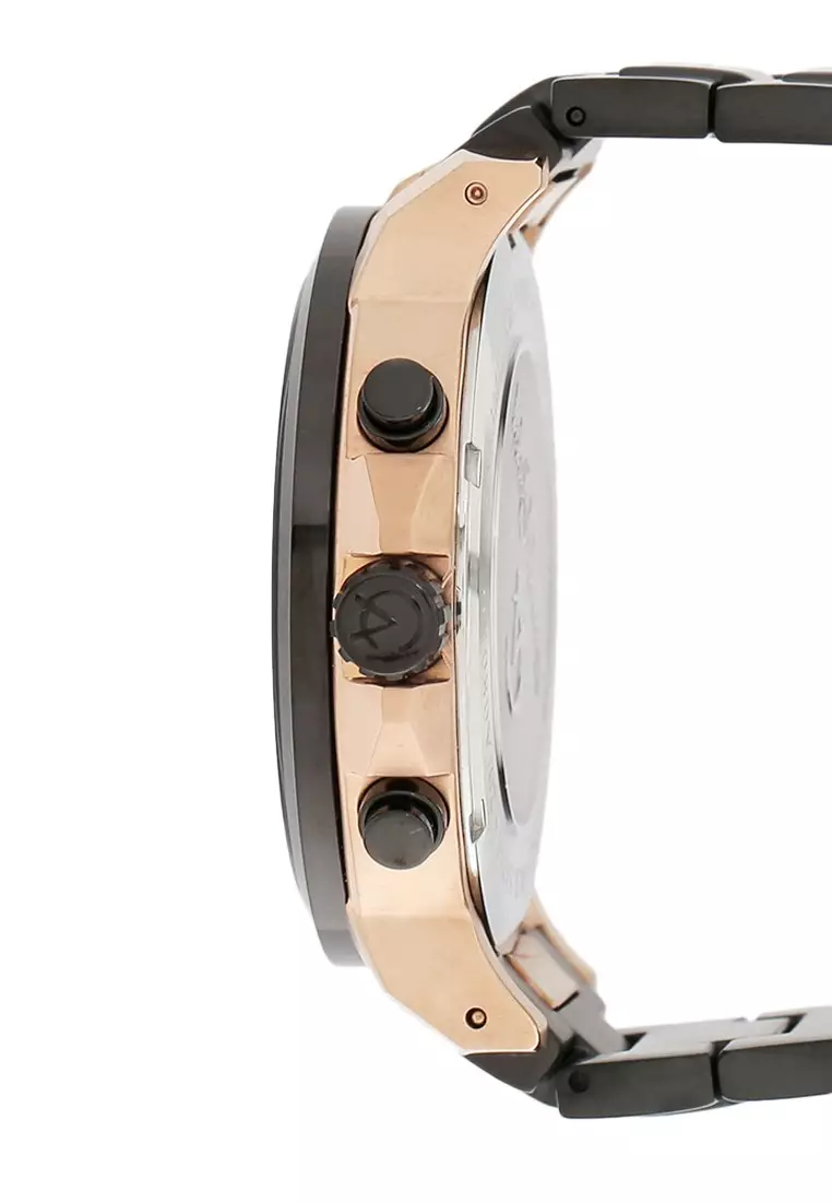 Alexandre Christie Jam Tangan Pria - Black Rosegold - Stainless Steel - 6563 MCBBRBA