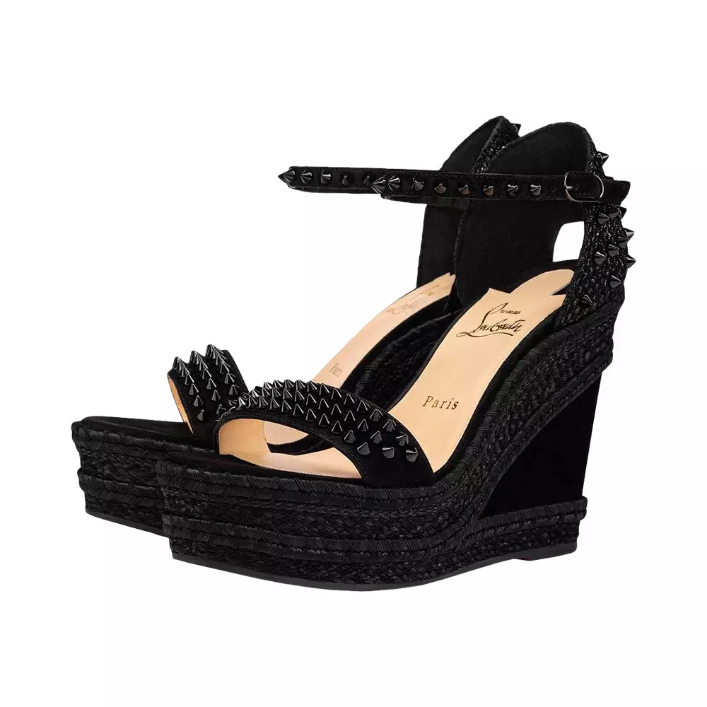 Christian louboutin shop black wedges