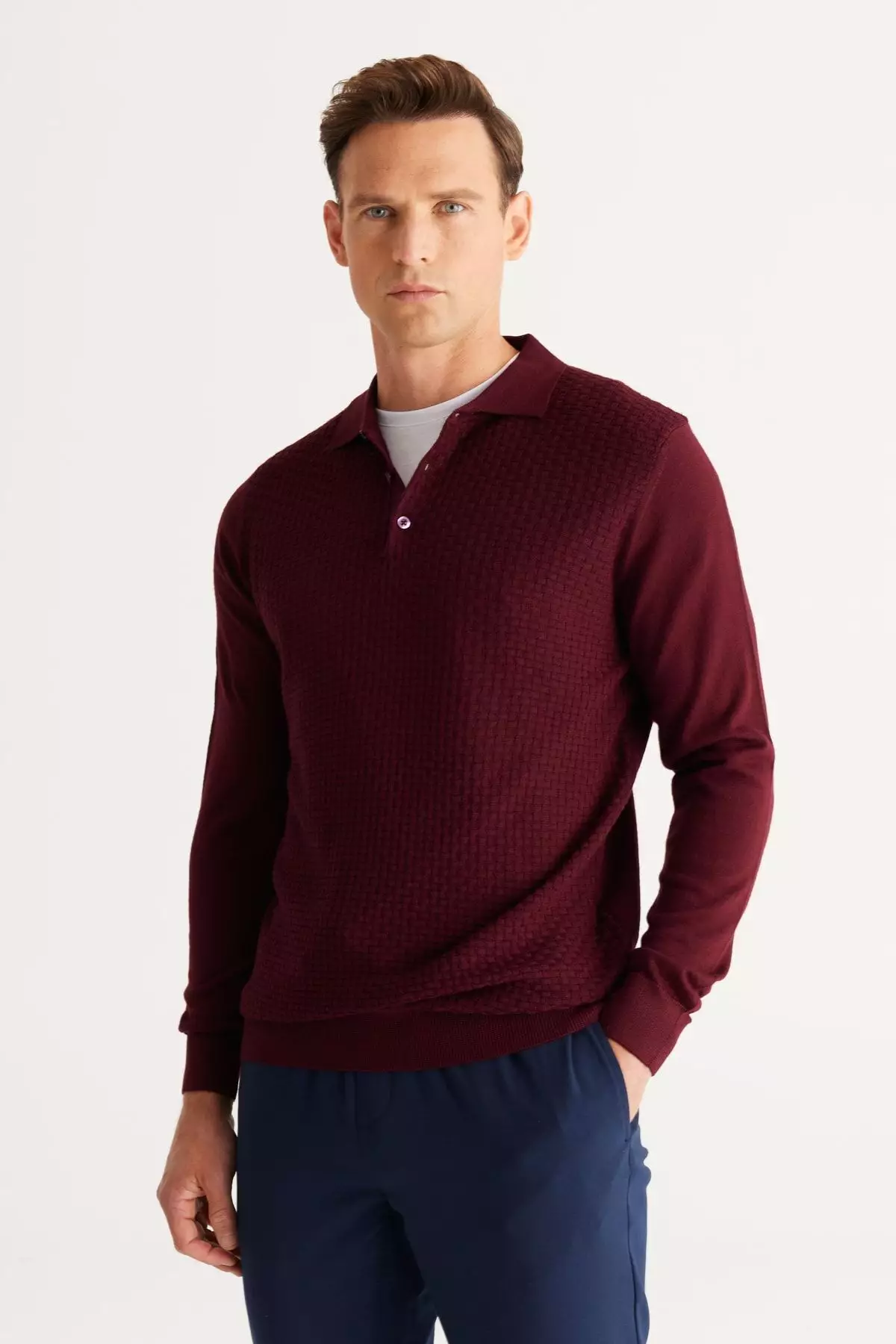 Maroon oversized sweater top