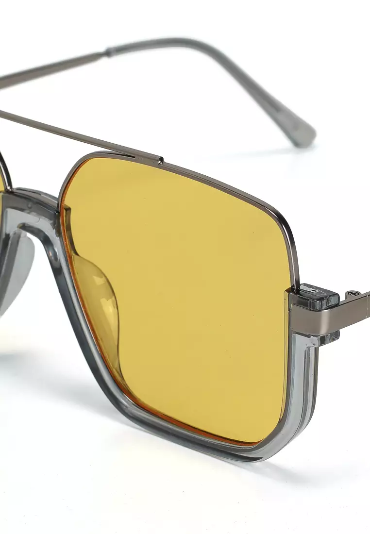 Retro Square Aviator Sunglasses