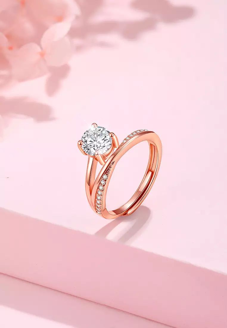 Cincin Wanita Titanium Original Berlian Perhiasan Fashion Korea Cincin Cewek Rings Kotak Indah