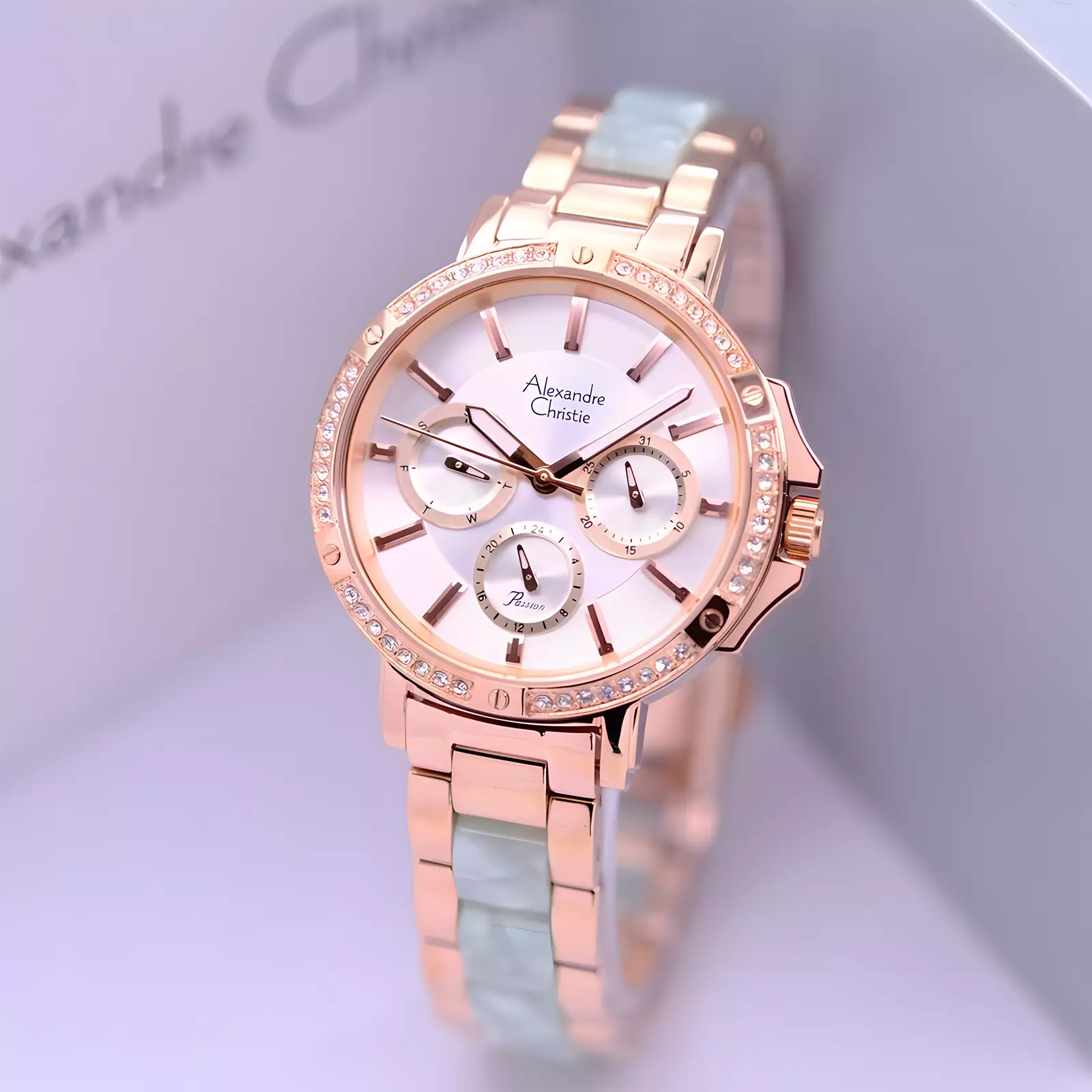 Jam Tangan Analog Wanita - Passion Series - Rose Gold Green - Stainless Steel - 2B78 BFBRGSLLE