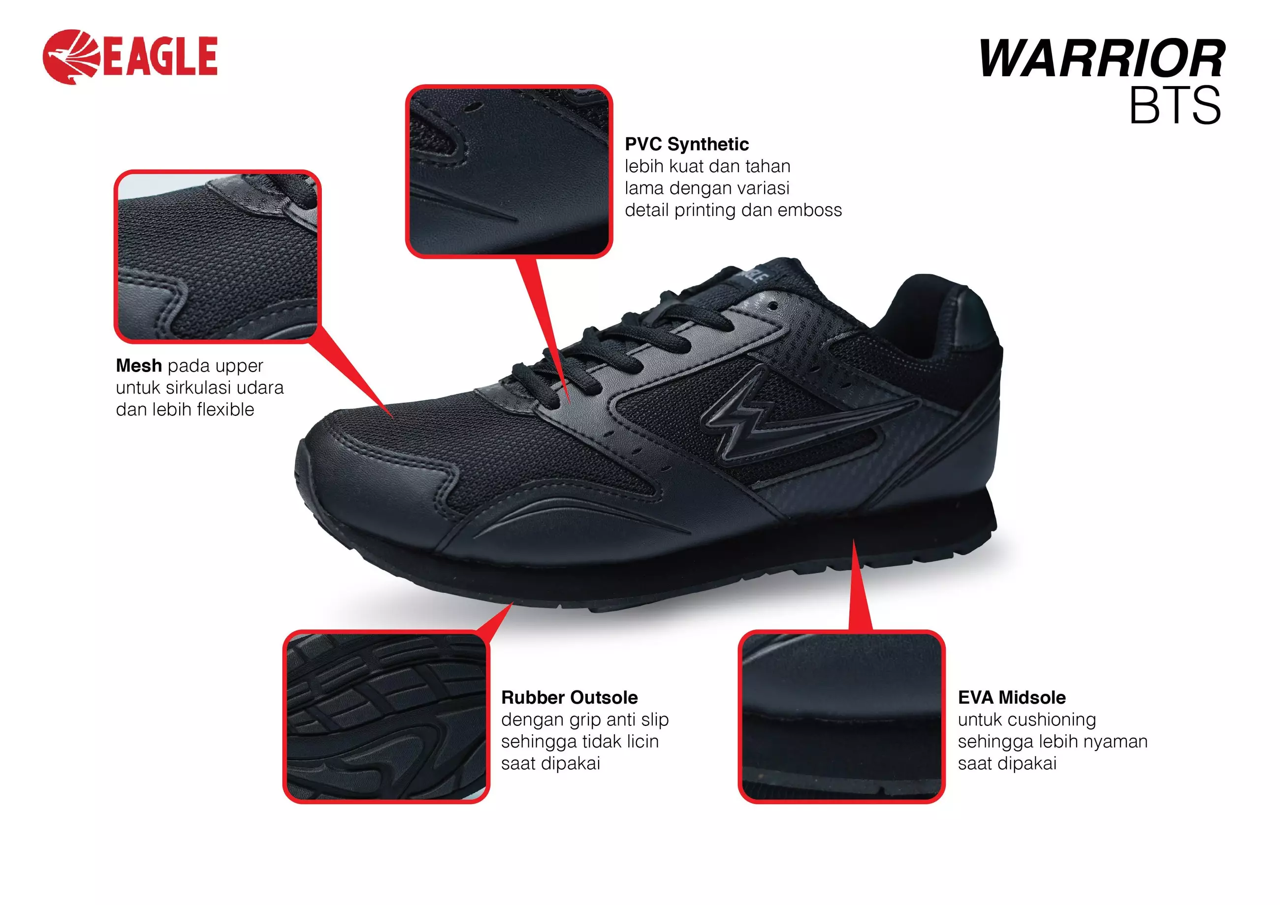 Sepatu Eagle Warrior - Back To School Shoes