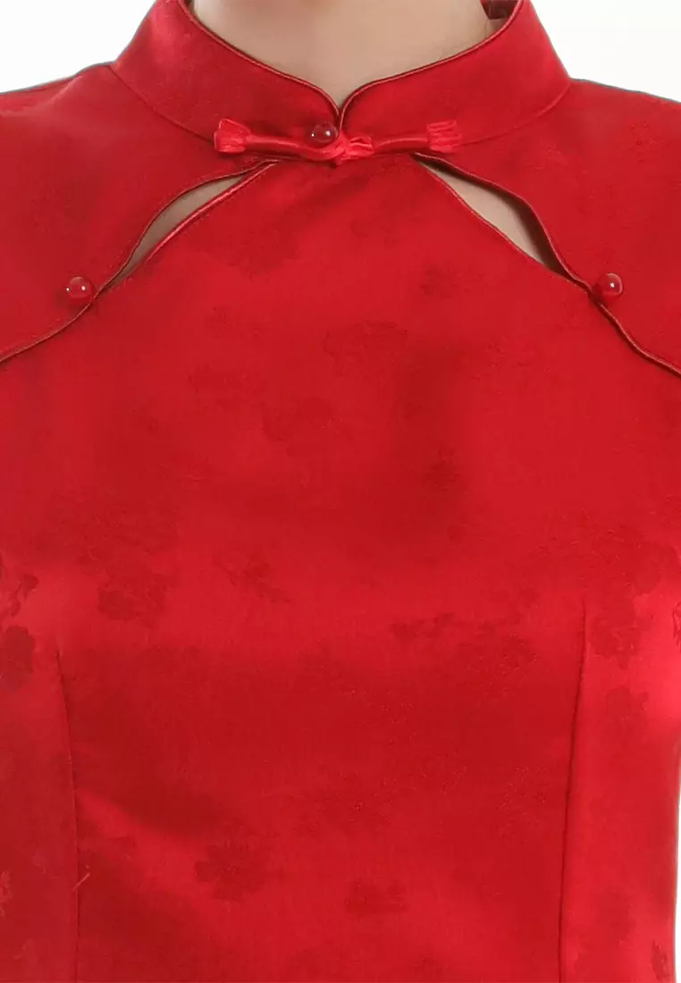 Forest Ladies CNY Cheongsam Dress - 885126-51Red