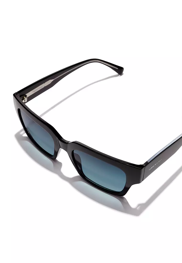 HAWKERS Black Blue Denim Eco Mate Sunglasses For Men And Women, Unisex. Official Product Designed In Spain