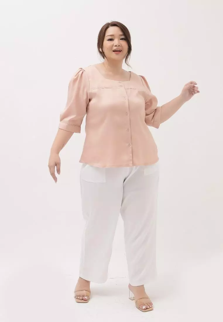 Plus Size Blouse Aubree Dusty Rose