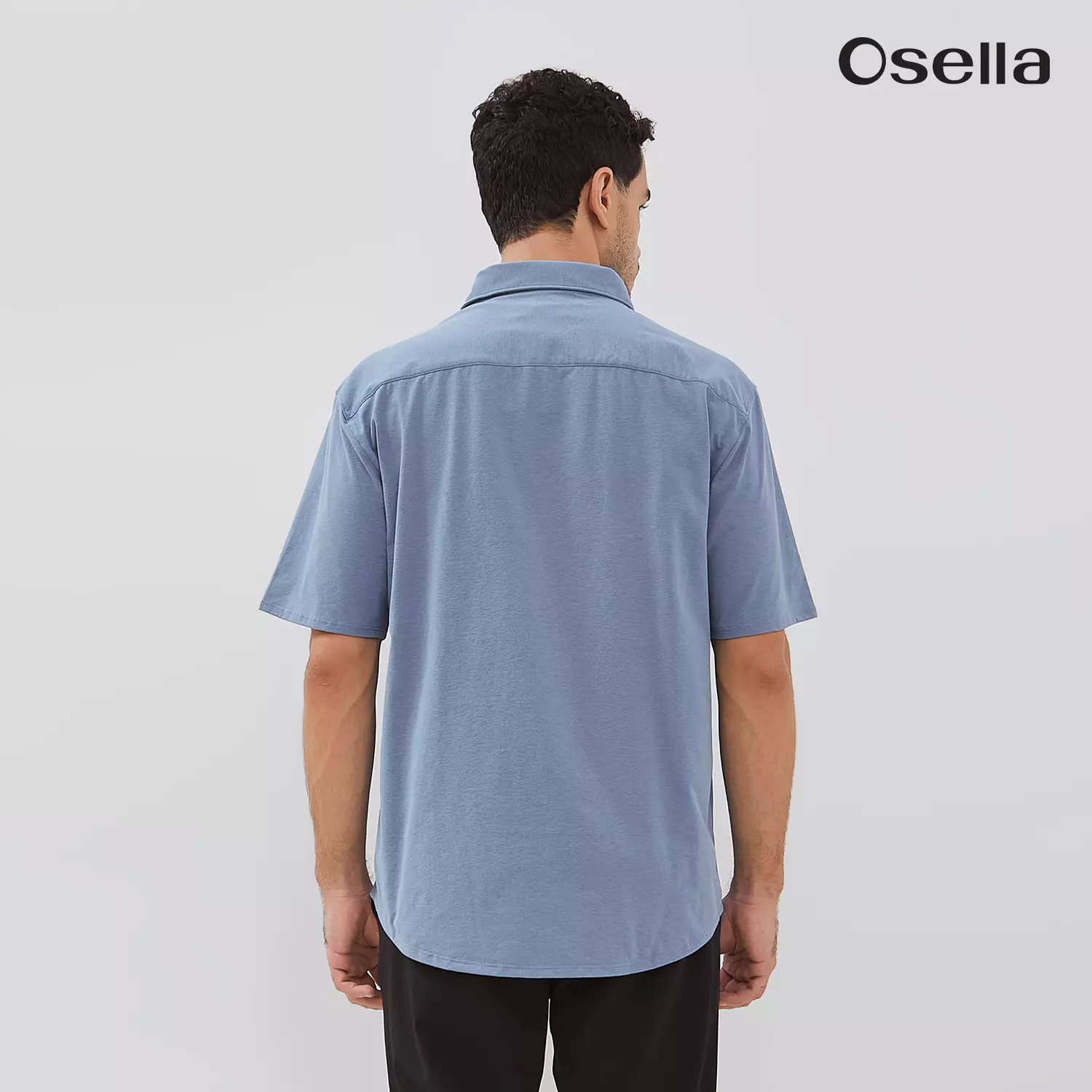 Osella UltraSoft Cool-Touch Short Sleeve Shirt 2032500836 | Atasan Kemeja Lengan Pendek Laki Laki