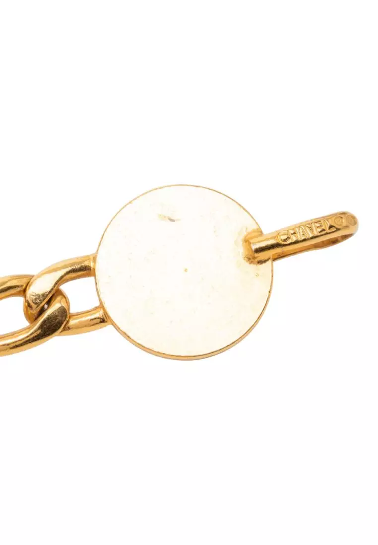 Pre-Loved Chanel Cc Gold Plated Chain Link Station Belt